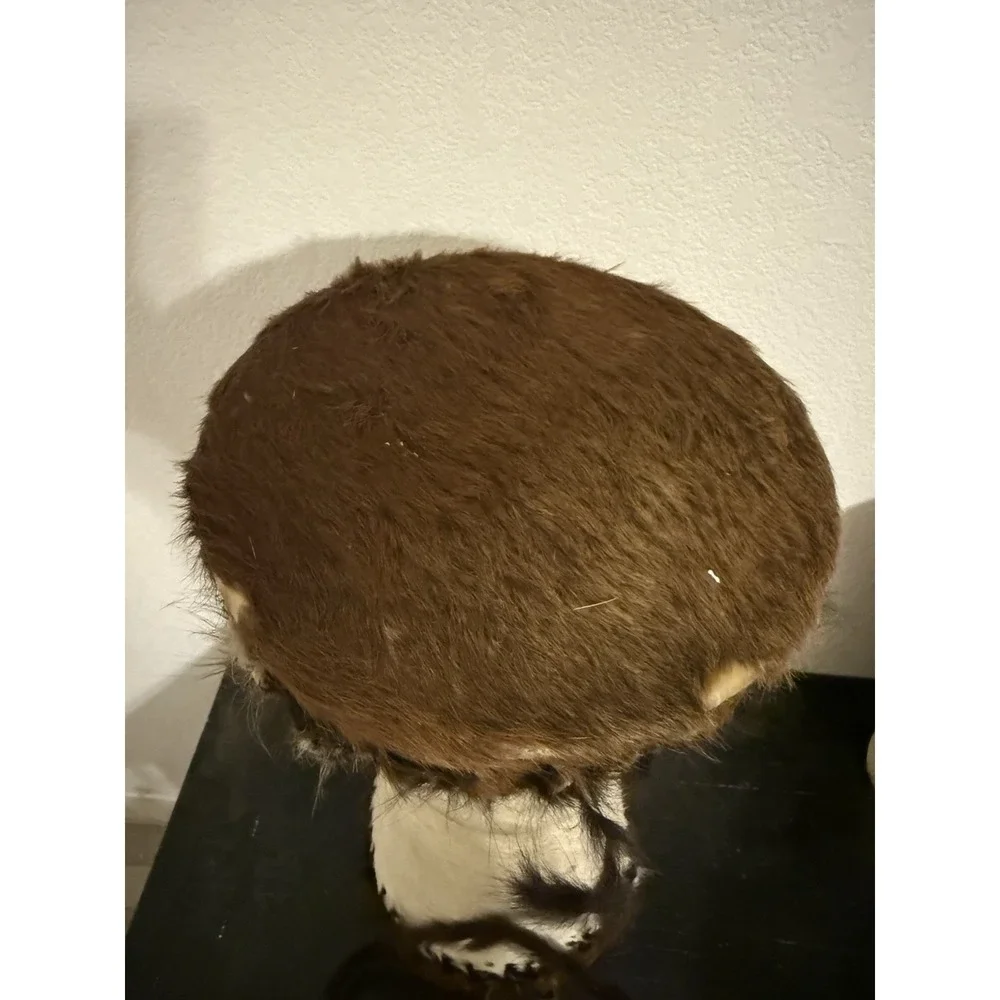 African Dual Ended‎ Congo Hand Drum Goat Fur 21